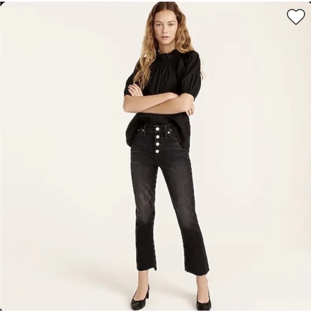 J. Crew 9" Demi-Boot Crop Jean in Charcoal Size 27